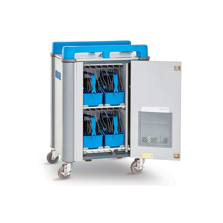 LapCabby TABCAB20-32VBLC&S 4 Portablecarry Cases up to 12" Tablet Charge and Sync Trolley