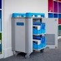 LapCabby TABCAB20-32VBLC&S 4 Portablecarry Cases up to 12" Tablet Charge and Sync Trolley