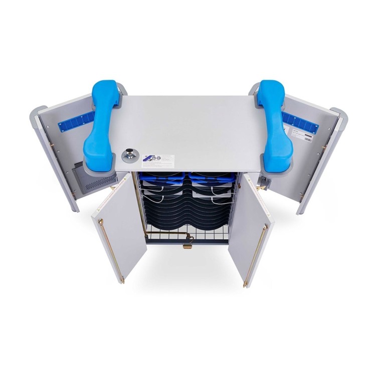 LapCabby TabCabby 32H Compact Tablet and USB Devices up to 12" Charge and Sync Trolley USB-A Charging
