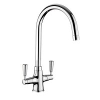 GRADE A1 - Box Opened Rangemaster Aquaclassic 2 Chrome Dual Lever Chome Handles Kitchen Tap