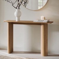 Oak Console Table with Fluted Legs - 120cm - Tate