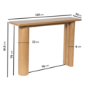 Oak Console Table with Fluted Legs - 120cm - Tate