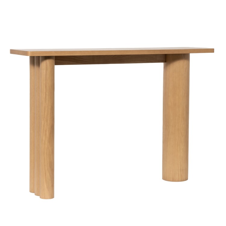 Oak Console Table with Fluted Legs - 120cm - Tate