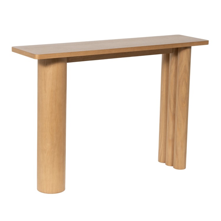 Oak Console Table with Fluted Legs - 120cm - Tate