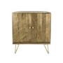 Gold Small Sideboard in Solid Wood with Brass Features - Tahlia