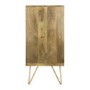 Gold Small Sideboard in Solid Wood with Brass Features - Tahlia