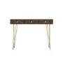 Console Table in Dark Wood & Gold - Tahlia