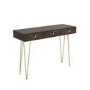 Console Table in Dark Wood & Gold - Tahlia