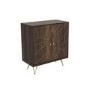 Sideboard in Dark Wood with Brass Inlay - Tahlia