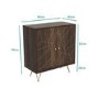 Sideboard in Dark Wood with Brass Inlay - Tahlia