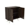 Sideboard in Dark Wood with Brass Inlay - Tahlia