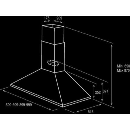 Elica TAMAYA-60-HP Tamaya High Performance 60cm Chimney Cooker Hood Stainless Steel