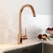 Single Lever Brushed Copper Monobloc Kitchen Mixer Tap - Enza Tamara