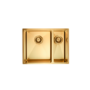 1.5 Bowl Undermount Brushed Brass Stainless Steel Kitchen Sink - Enza Tamara
