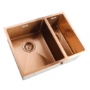 1.5 Bowl Undermount Copper Stainless Steel Kitchen Sink - Enza Tamara