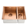 1.5 Bowl Undermount Copper Stainless Steel Kitchen Sink - Enza Tamara