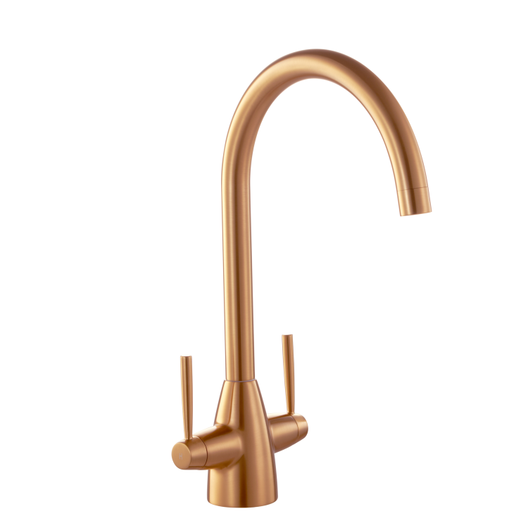 Double handle kitchen faucet - Brushed Copper