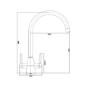 GRADE A1 - Brass Twin Lever Monobloc Kitchen Sink Mixer Tap - Enza Tamara