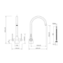 Chrome Dual Lever Monobloc Kitchen Mixer Tap - Enza Tamara