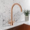 Copper Twin Lever Kitchen Mixer Tap - Enza Tamara 