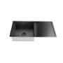 Single Bowl Inset Black Stainless Steel Kitchen Sink - Enza Tamara