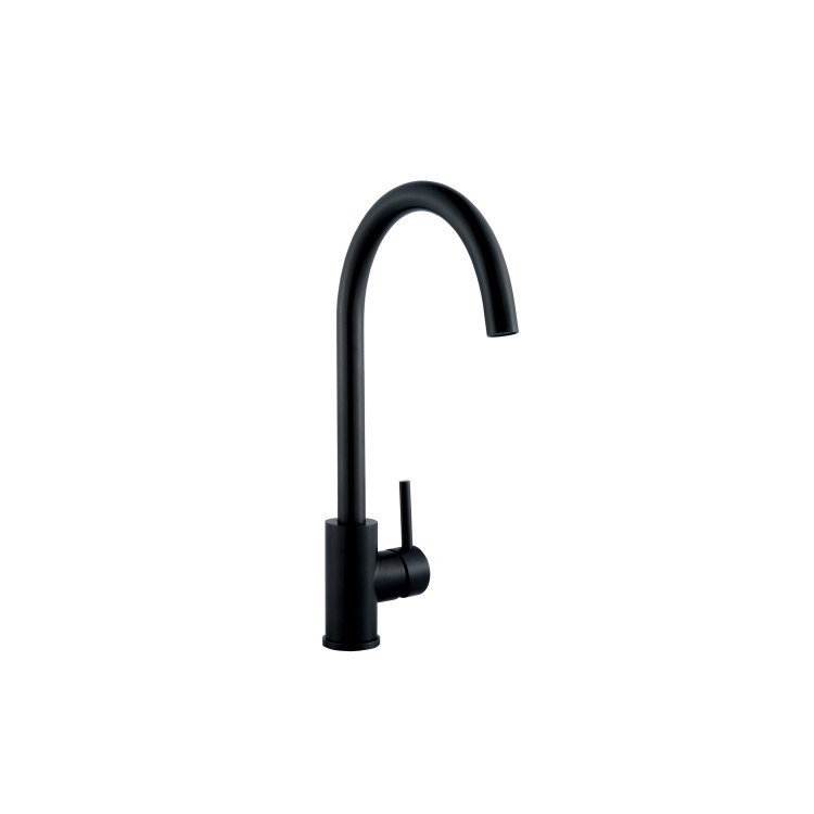 Black Single Lever Monobloc Kitchen Mixer Tap - Enza Tamara