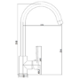 Black Single Lever Monobloc Kitchen Mixer Tap - Enza Tamara