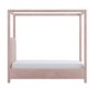 Pink Velvet Single Four Poster Bed Frame - Tiana