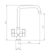 Rangemaster Chrome Twin Lever Monobloc Kitchen Sink Mixer Tap - Aquaquad