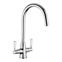 TAQCLASSDLCMWH Rangemaster AquaClassic Double Lever Kitchen Mixer Tap - Chrome