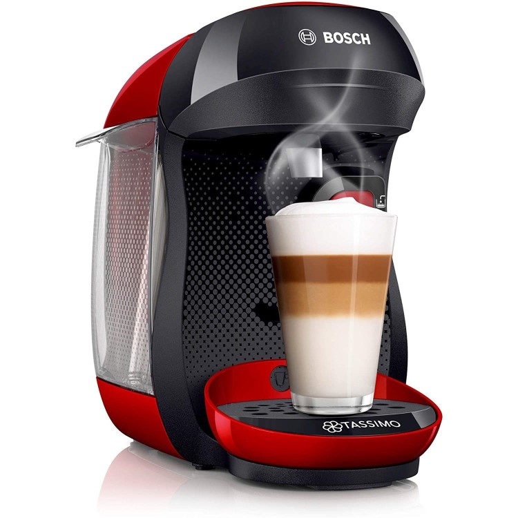 Tassimo by Bosch Happy Pod Coffee Machine - Red & Black