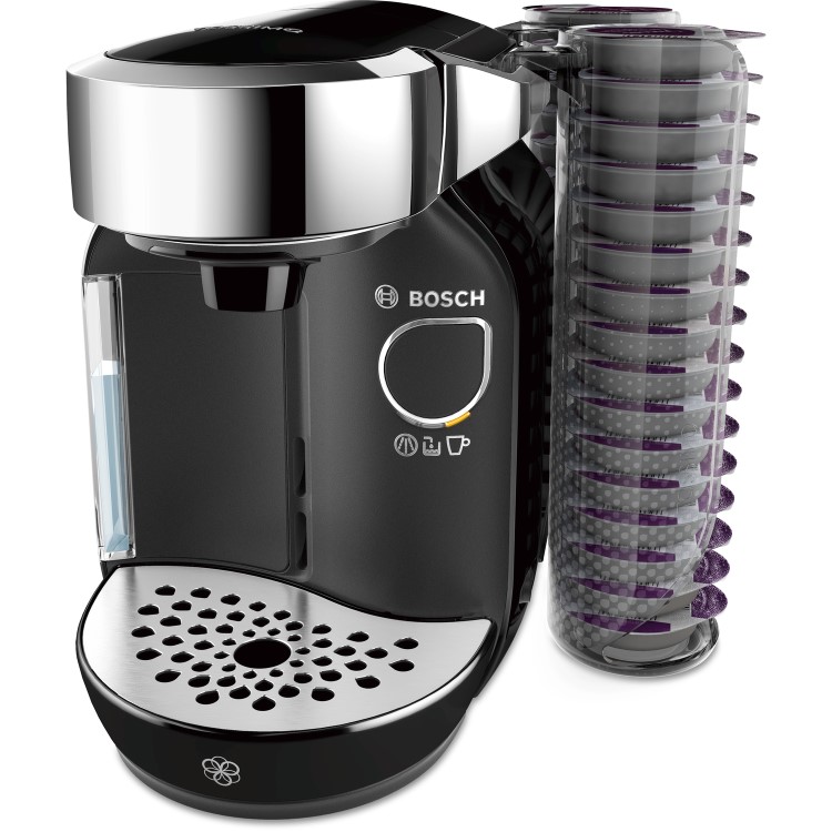Bosch TAS7002GB Tassimo Caddy Hot Drinks Coffee Machine - Black & Chrome