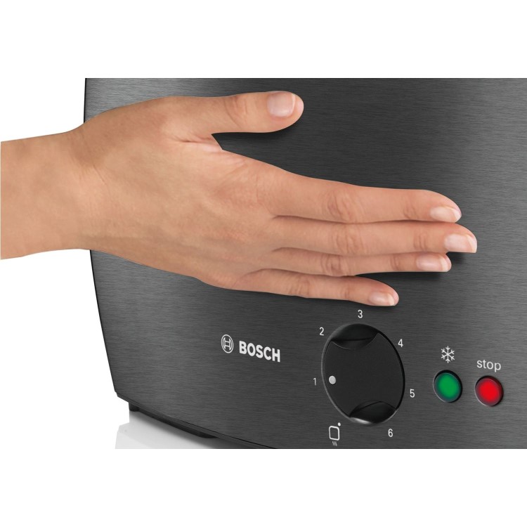 Bosch TAT6805GB Long Slot Toaster - Stainless Steel And Anthracite