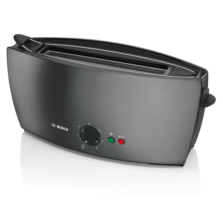 Bosch TAT6805GB Long Slot Toaster - Stainless Steel And Anthracite