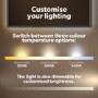 Rectangular Black Backlit Heated Bathroom Mirror with Lights 700 x 400mm - Taurus