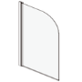 Gunmetal Grey Hinged Shower Bath Screen 1450 x 775mm - Taurus