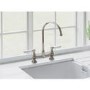 Rangemaster Belfast Brushed Dual Lever Bridge Kitchen Mixer Tap