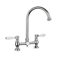 Rangemaster Belfast Chrome Dual Lever Bridge Kitchen Tap Rangemaster Belfast Chrome Dual Lever Bridge Kitchen Tap