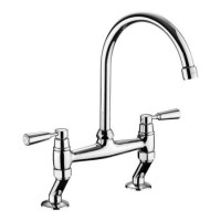 Rangemaster Belfast Bridge Kitchen Sink Mixer Tap - Polished Chrome