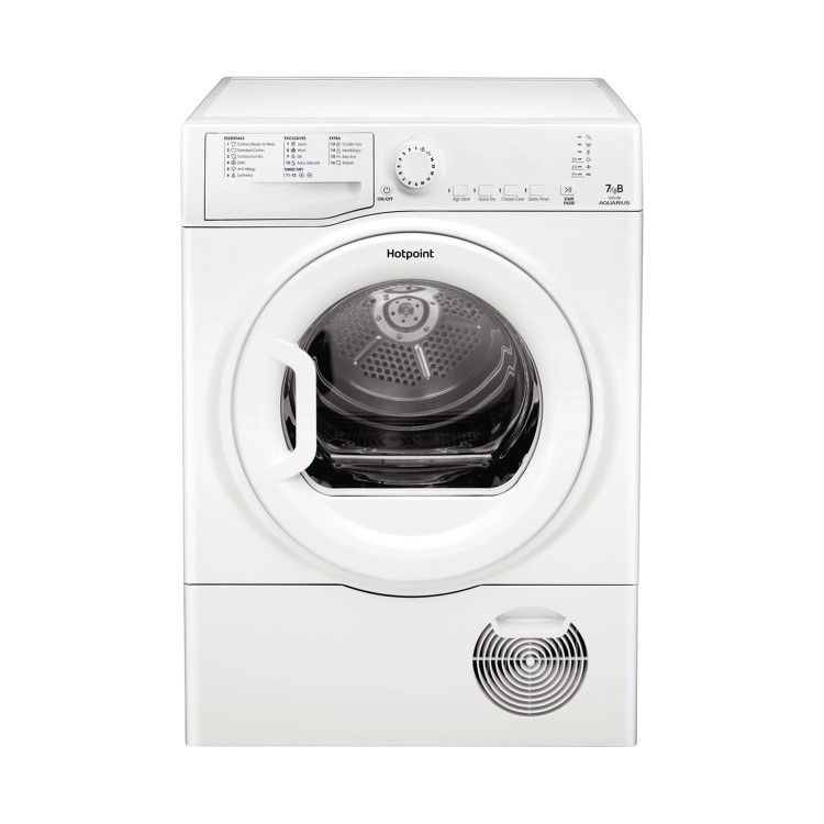HOTPOINT TCFS73BGP Aquarius 7kg Freestanding Condenser Tumble Dryer - Polar White