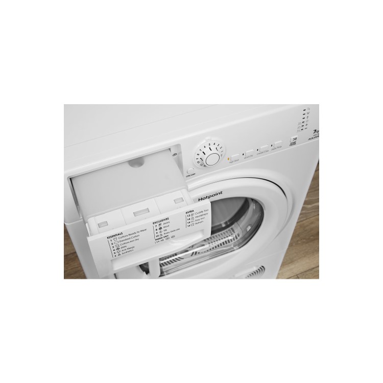 HOTPOINT TCFS73BGP Aquarius 7kg Freestanding Condenser Tumble Dryer - Polar White