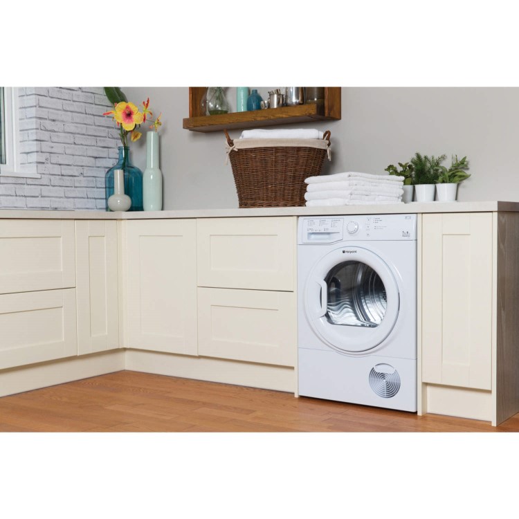 HOTPOINT TCFS73BGP Aquarius 7kg Freestanding Condenser Tumble Dryer - Polar White