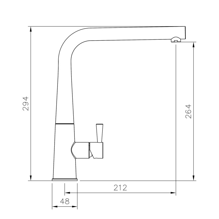 Rangemaster Conical Matte Black Single Lever Mixer Kitchen Tap