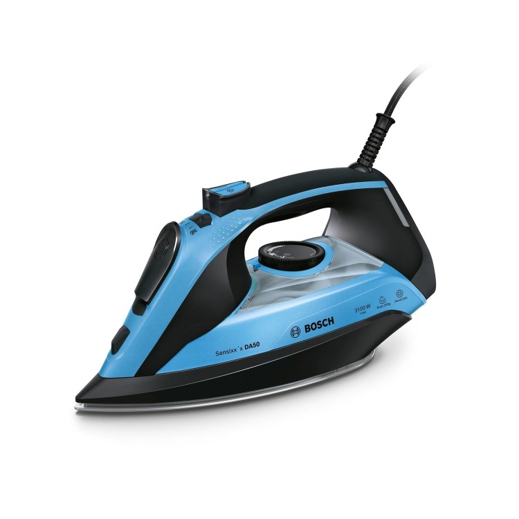 Bosch TDA5073GB Sensixx'x DA50 3100W Steam Iron With Vertical Steam - Black & Blue