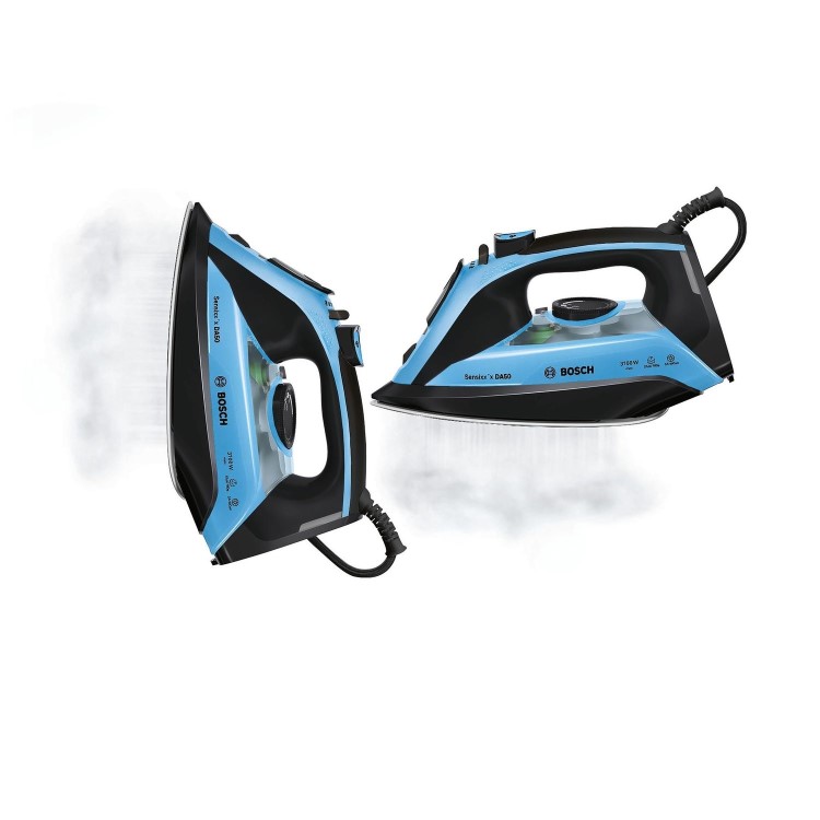 Bosch TDA5073GB Sensixx'x DA50 3100W Steam Iron With Vertical Steam - Black & Blue