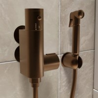 GRADE A1 - Brushed Bronze Thermostatic Douche Shower / Bidet Shower Spray Kit - Arissa