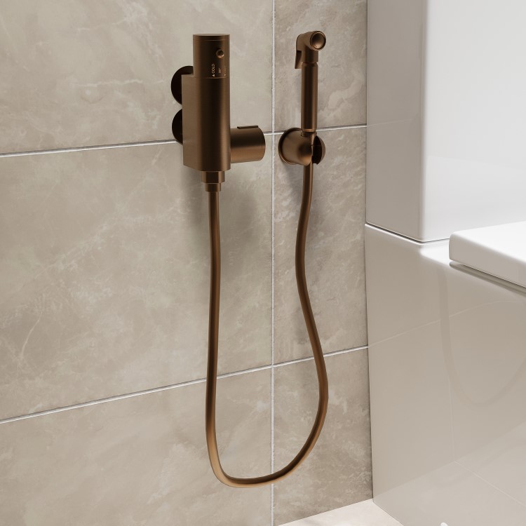 GRADE A1 - Brushed Bronze Thermostatic Douche Shower / Bidet Shower Spray Kit - Arissa