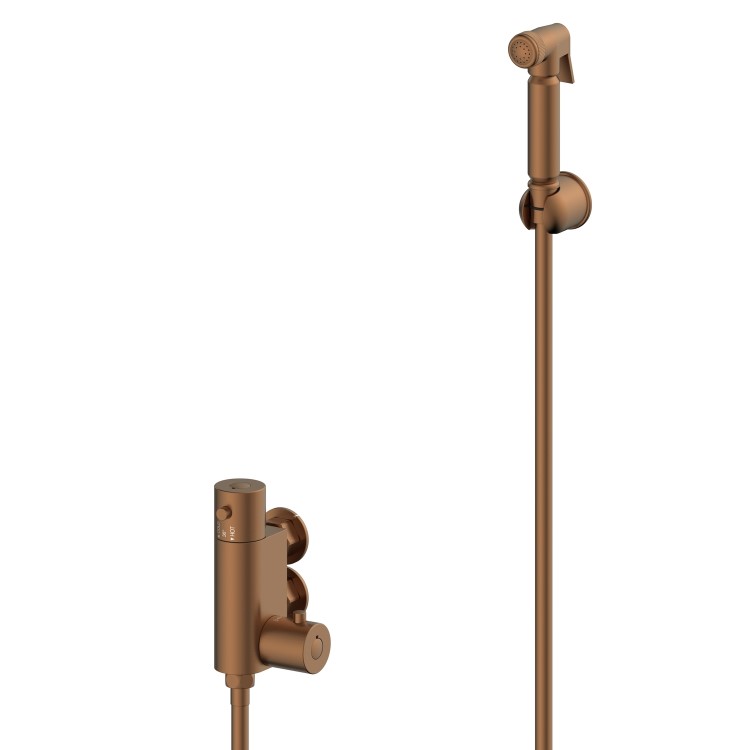 GRADE A1 - Brushed Bronze Thermostatic Douche Shower / Bidet Shower Spray Kit - Arissa