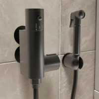 GRADE A1 - Gunmetal Grey Thermostatic Douche Shower / Bidet Shower Spray Kit - Arissa