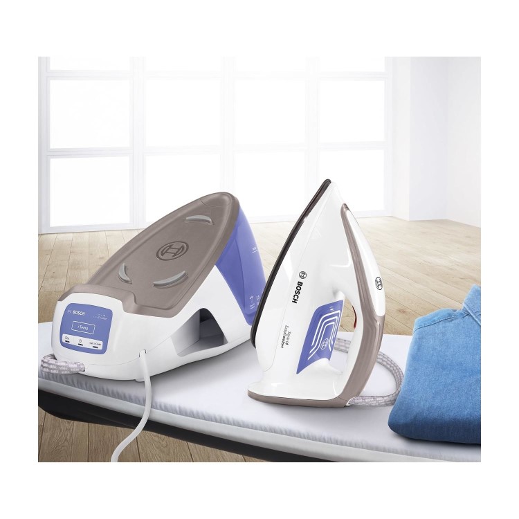Bosch TDS4040GB Serie 4 EasyComfort 2400 W Steam Generator Iron - White & Purple